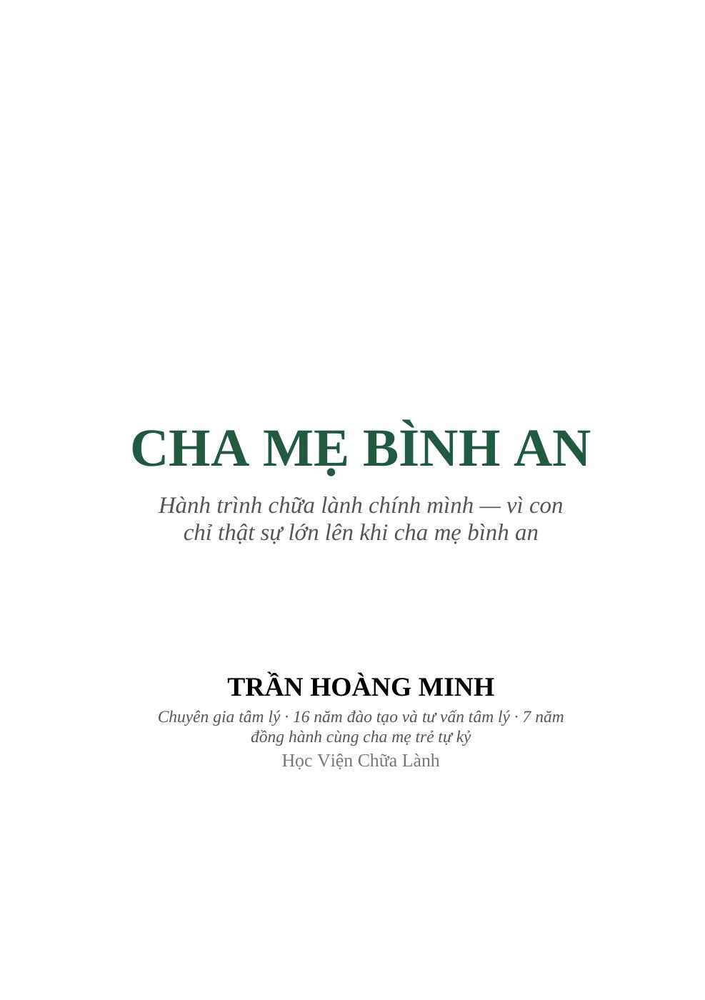 Cha Mẹ Bình An