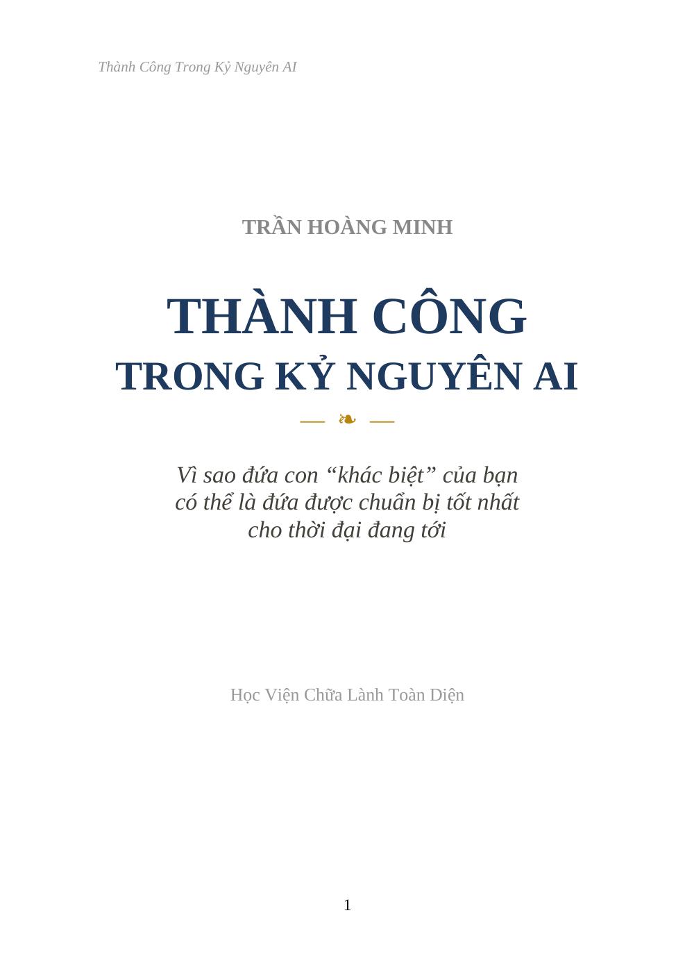 Thành Công Trong Kỷ Nguyên AI