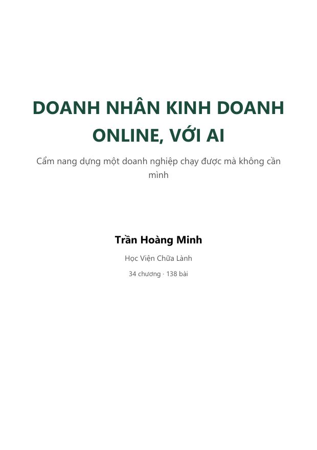 Doanh Nhân Kinh Doanh Online, với AI