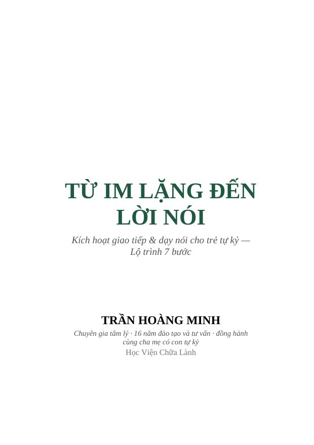 Từ Im Lặng Đến Lời Nói